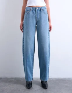 Dame Topshop TSLOWRIE LR BAGGY DNM JEANS MB