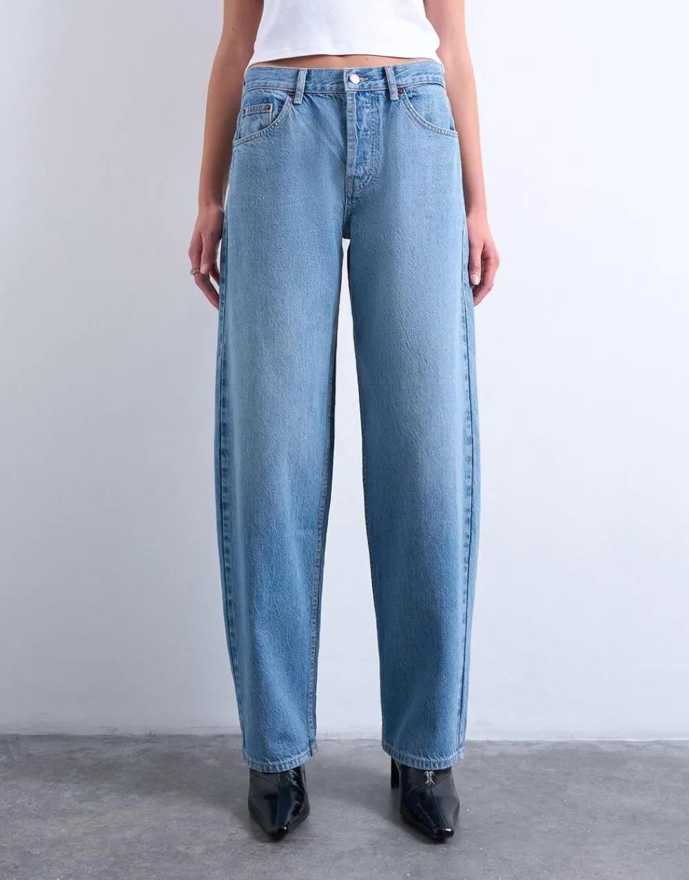 Dame Topshop TSLOWRIE LR BAGGY DNM JEANS MB