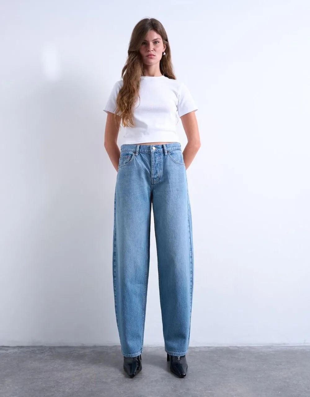 Dame Topshop TSLOWRIE LR BAGGY DNM JEANS MB