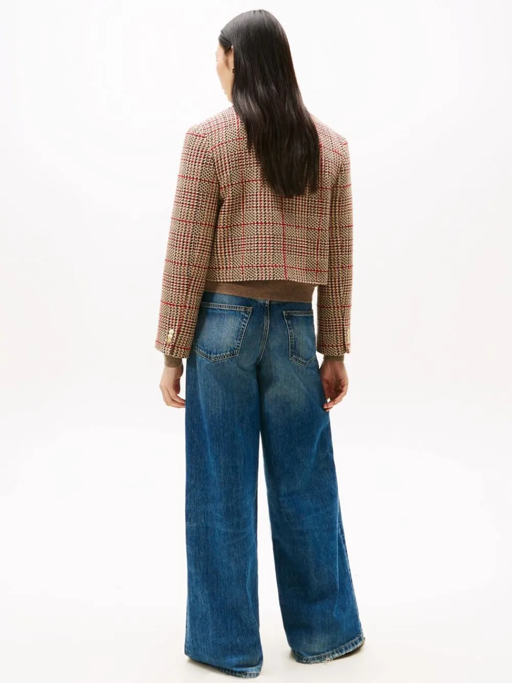 Tommy Hilfiger TWEED LADY JACKET Red/ grey check Hot