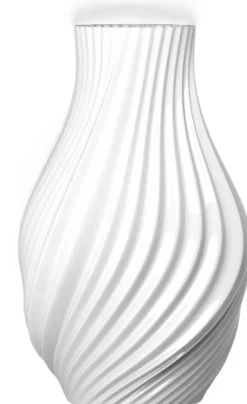 Twist Vase H18 cm hvid porcelæn>Kähler Online