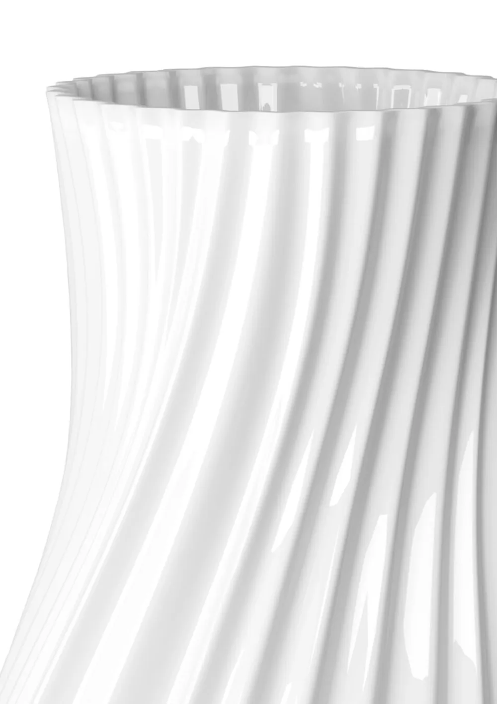 Twist Vase H31 cm hvid porcelæn>Kähler Discount