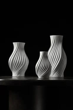 Twist Vase H31 cm hvid porcelæn><noscript><img width=