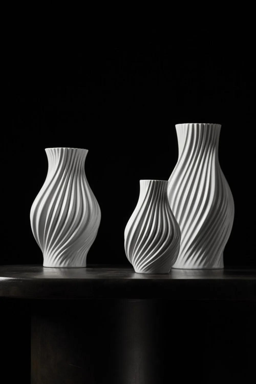 Twist Vase H31 cm hvid porcelæn>Kähler Discount