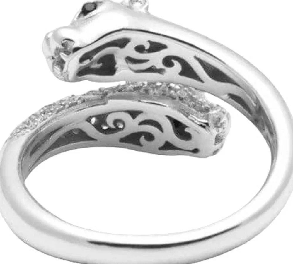 Twisted Sterling Panther Ring>Nialaya Clearance