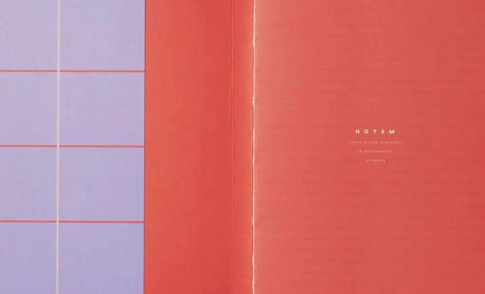 UMA Flat Lay Notebook - Medium, Lavender check>Notem Outlet