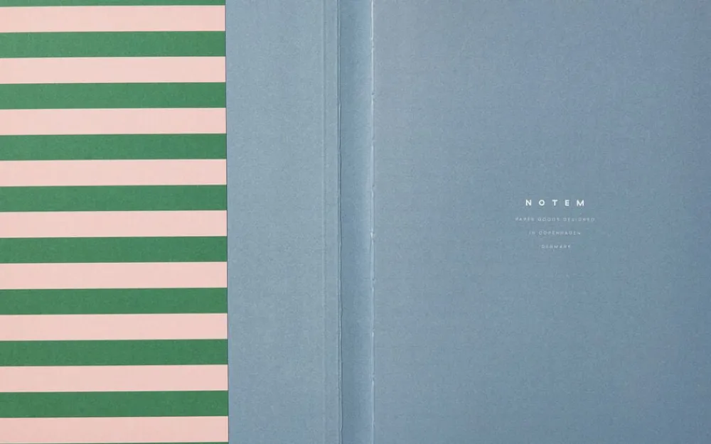 UMA Notebook, Flat-Lay - Medium, Green & Rose>Notem Discount