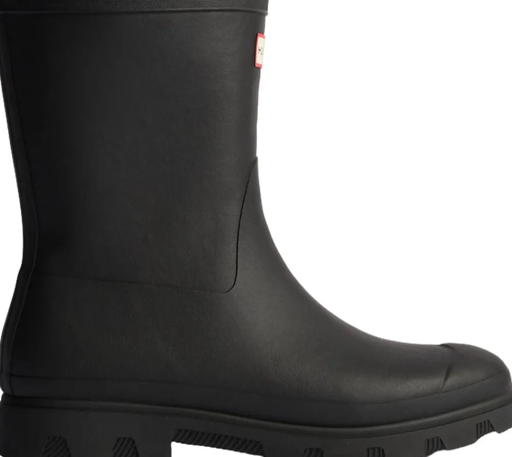 Hunter UNISEX DOWNPOUR SHORT INSULATED BOOT Black Clearance