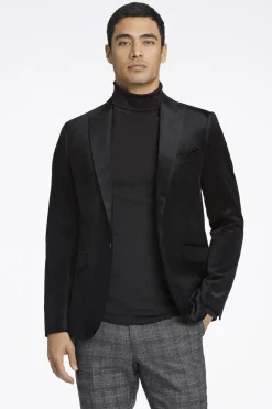Lindbergh Velvet blazer Sort Hot