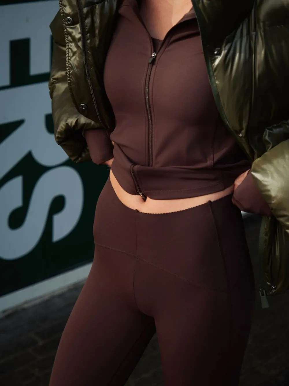 Neo Noir Vesta Leggings Chocolate brown Discount