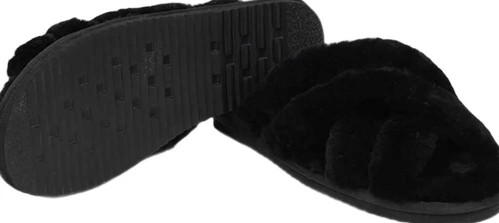 VIK - DOUBLE STRAP SHEARLING SANDAL>Lovelies Hot