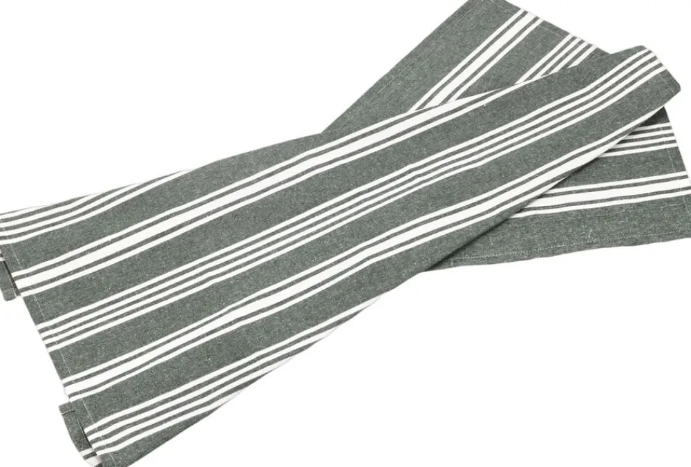 Bastian Viskestykke recycle Eco Stripe 70 x 50 cm Forest green Online