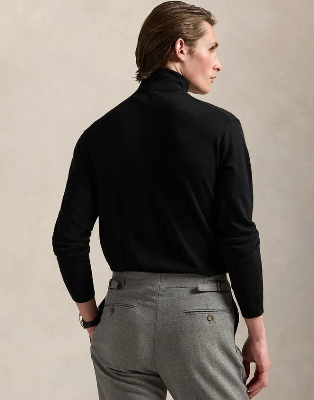 Polo Ralph Lauren Washable Wool Turtleneck Sweater Sort Discount