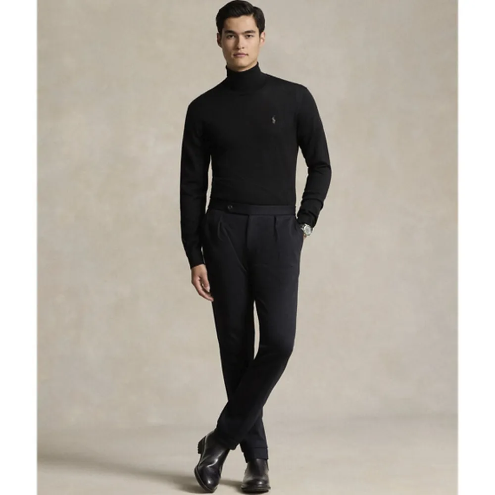 Polo Ralph Lauren Washable Wool Turtleneck Sweater Sort Discount