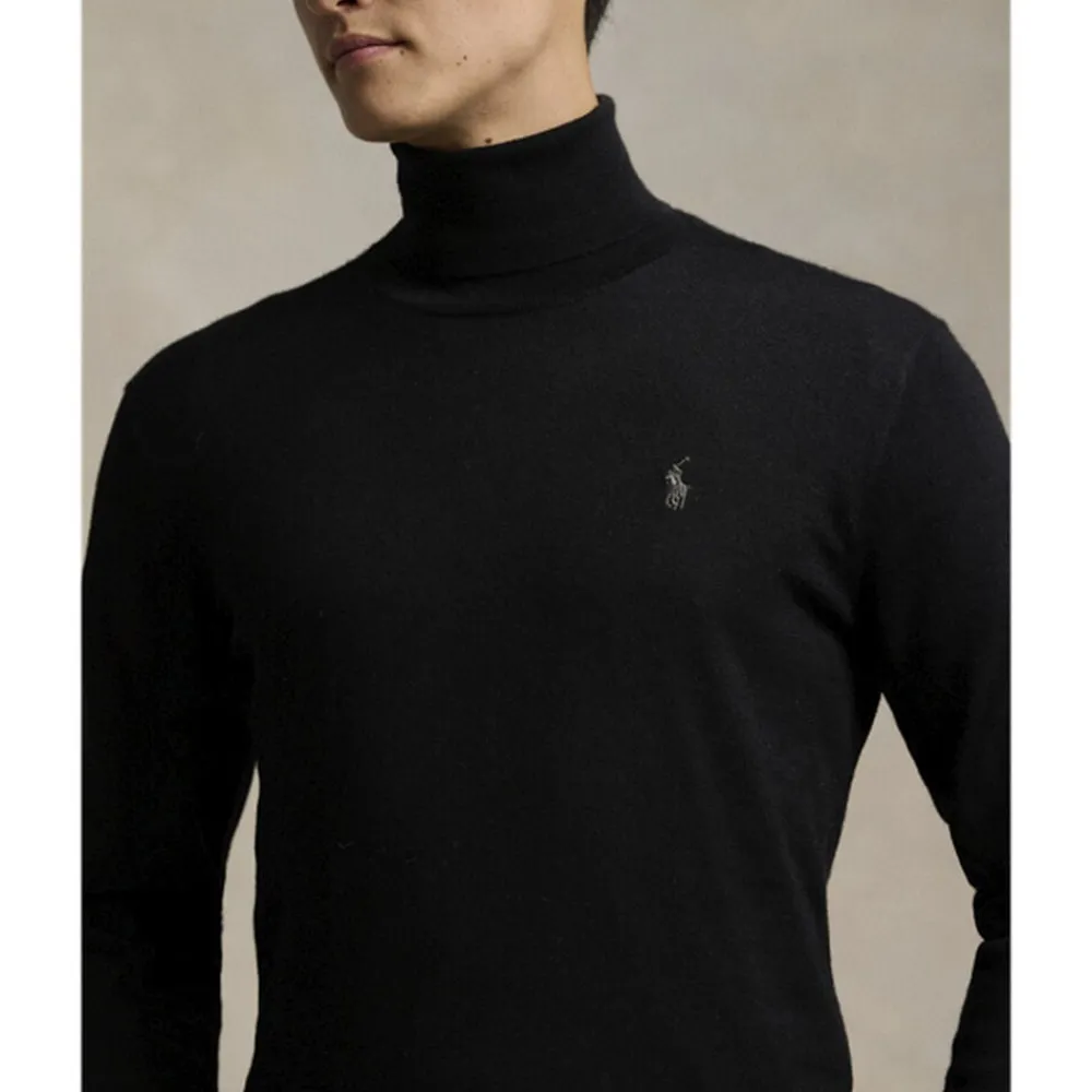 Polo Ralph Lauren Washable Wool Turtleneck Sweater Sort Discount
