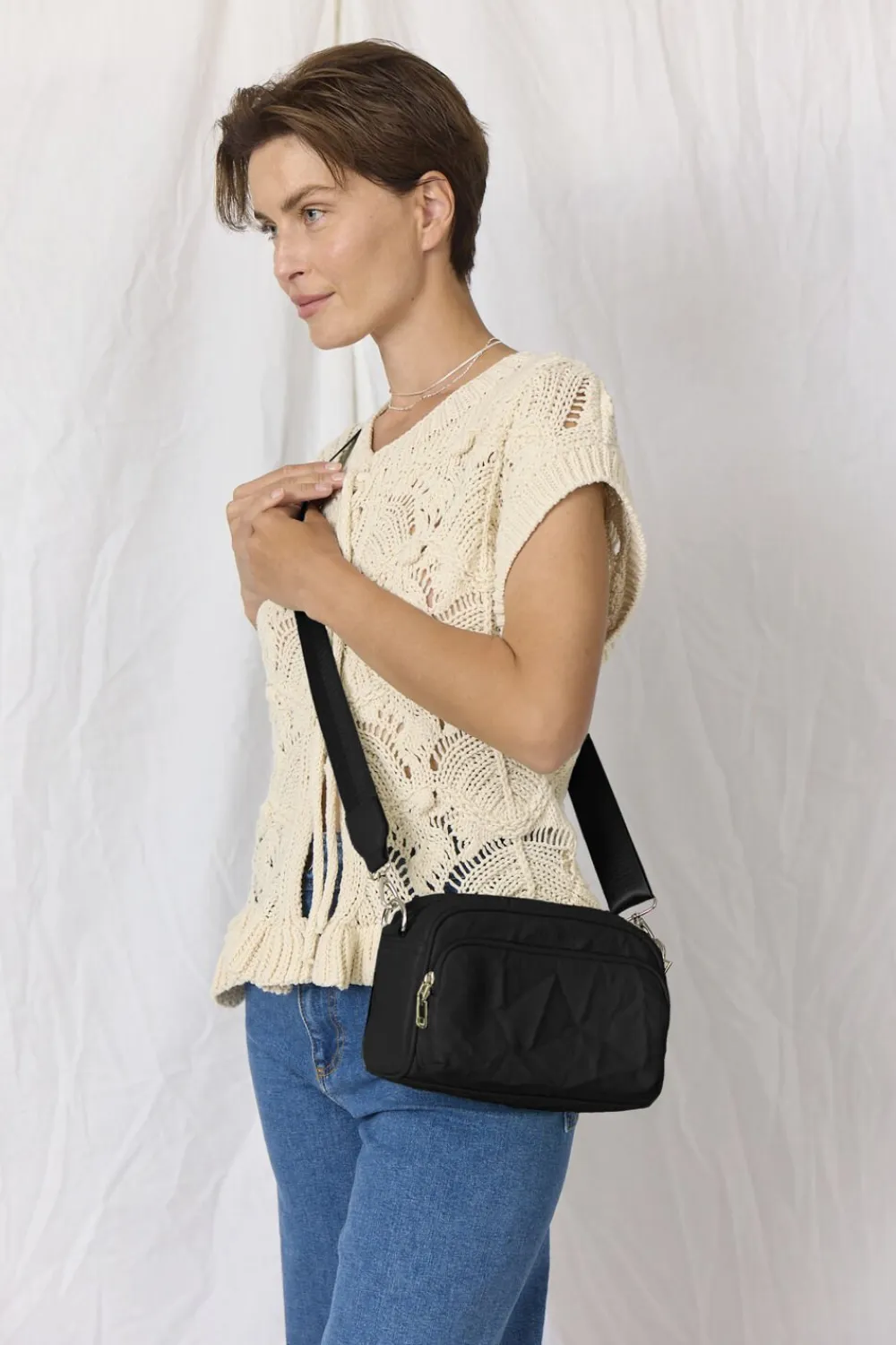 Bella Ballou WAVE Cross Body Bag Black Clearance