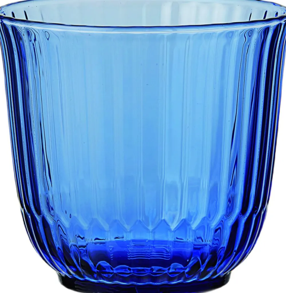 Royal Copenhagen Waves vandglas blå 22 cl 2 stk