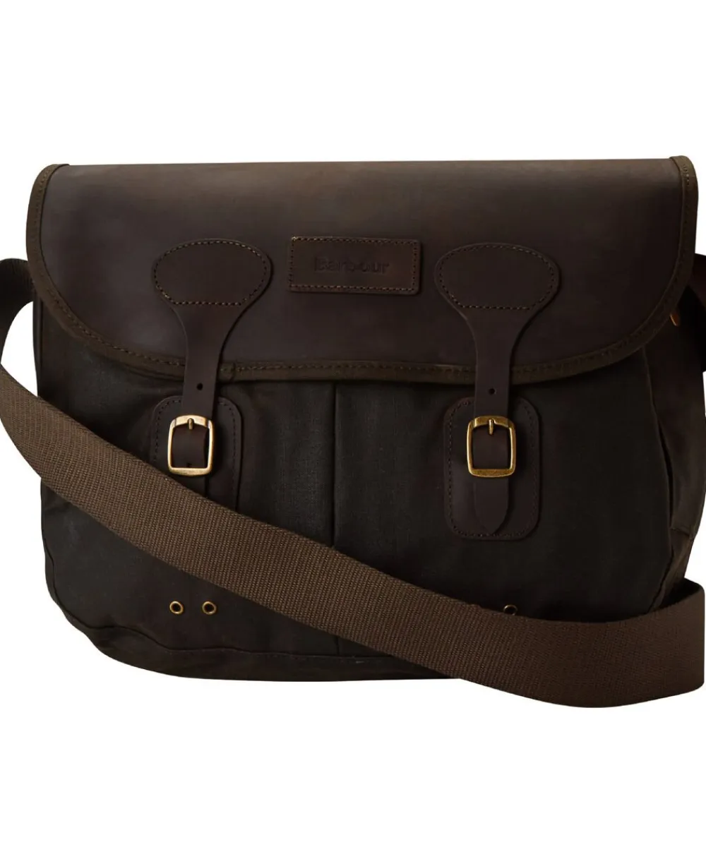 Barbour Wax Leather Tarras taske Oliven Best