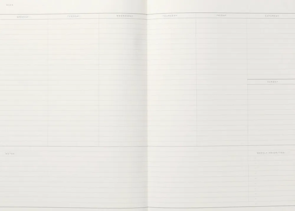 Weekly planner notesbog, mørk grøn>Notem