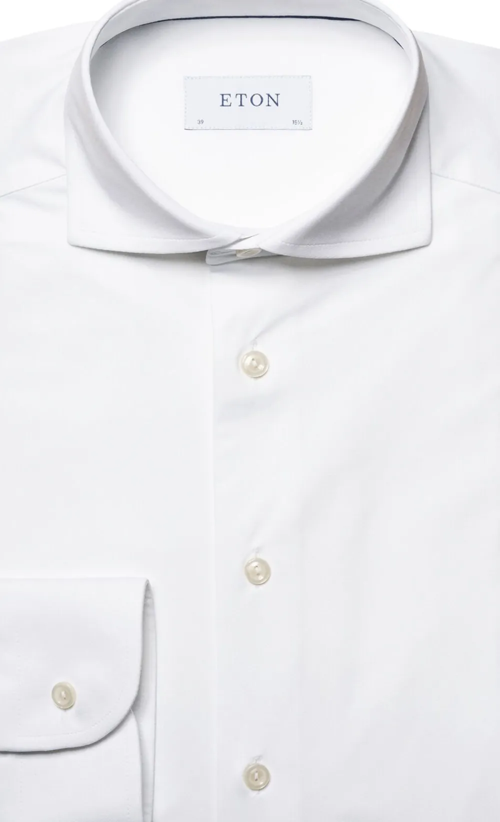 White Four-Way Stretch Shirt - Slim Fit>ETON Discount