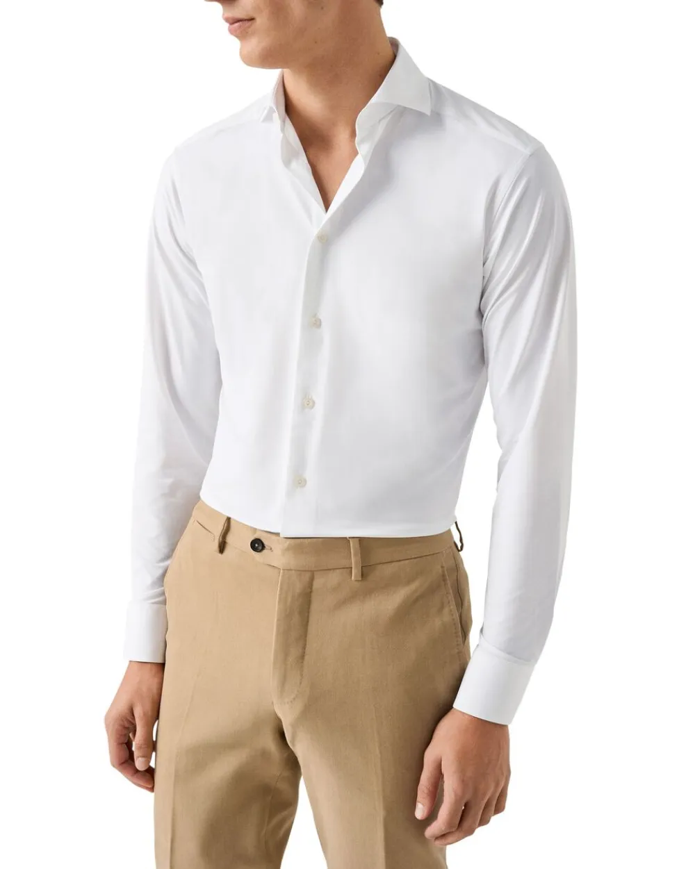 White Four-Way Stretch Shirt - Slim Fit>ETON Discount