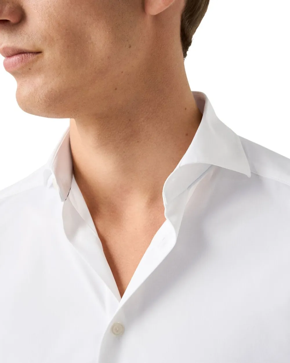 White Four-Way Stretch Shirt - Slim Fit>ETON Discount