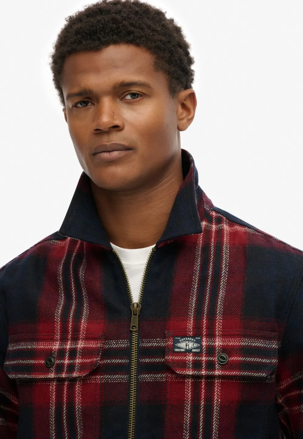 WOOL MILLER ZIP OVERSHIRT>Superdry Sale