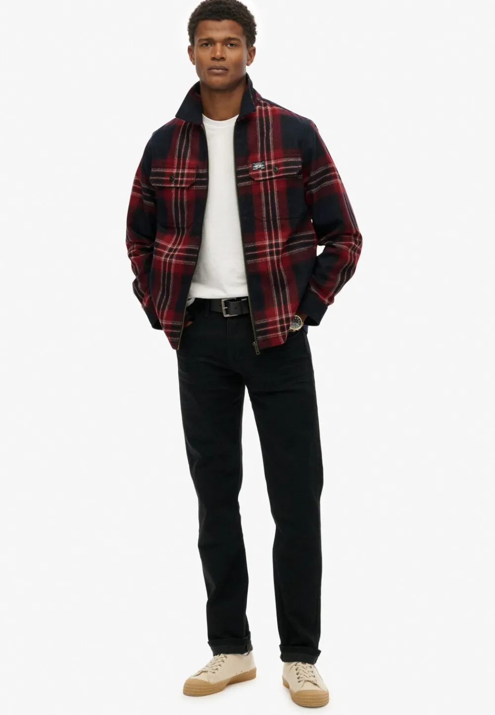 WOOL MILLER ZIP OVERSHIRT>Superdry Sale
